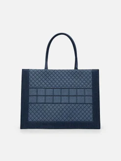 Large Denim Market Tote