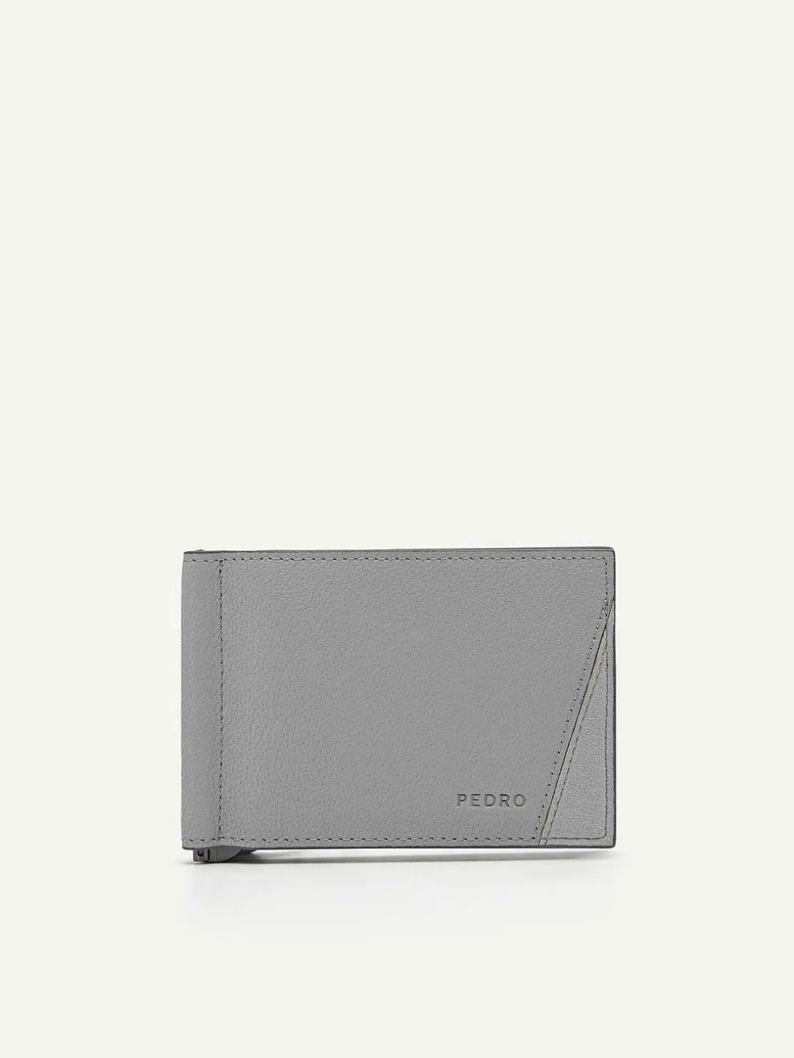 Leather Bi-Fold Card Holder With Money Clip