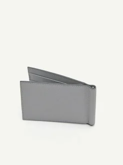 Leather Bi-Fold Card Holder With Money Clip