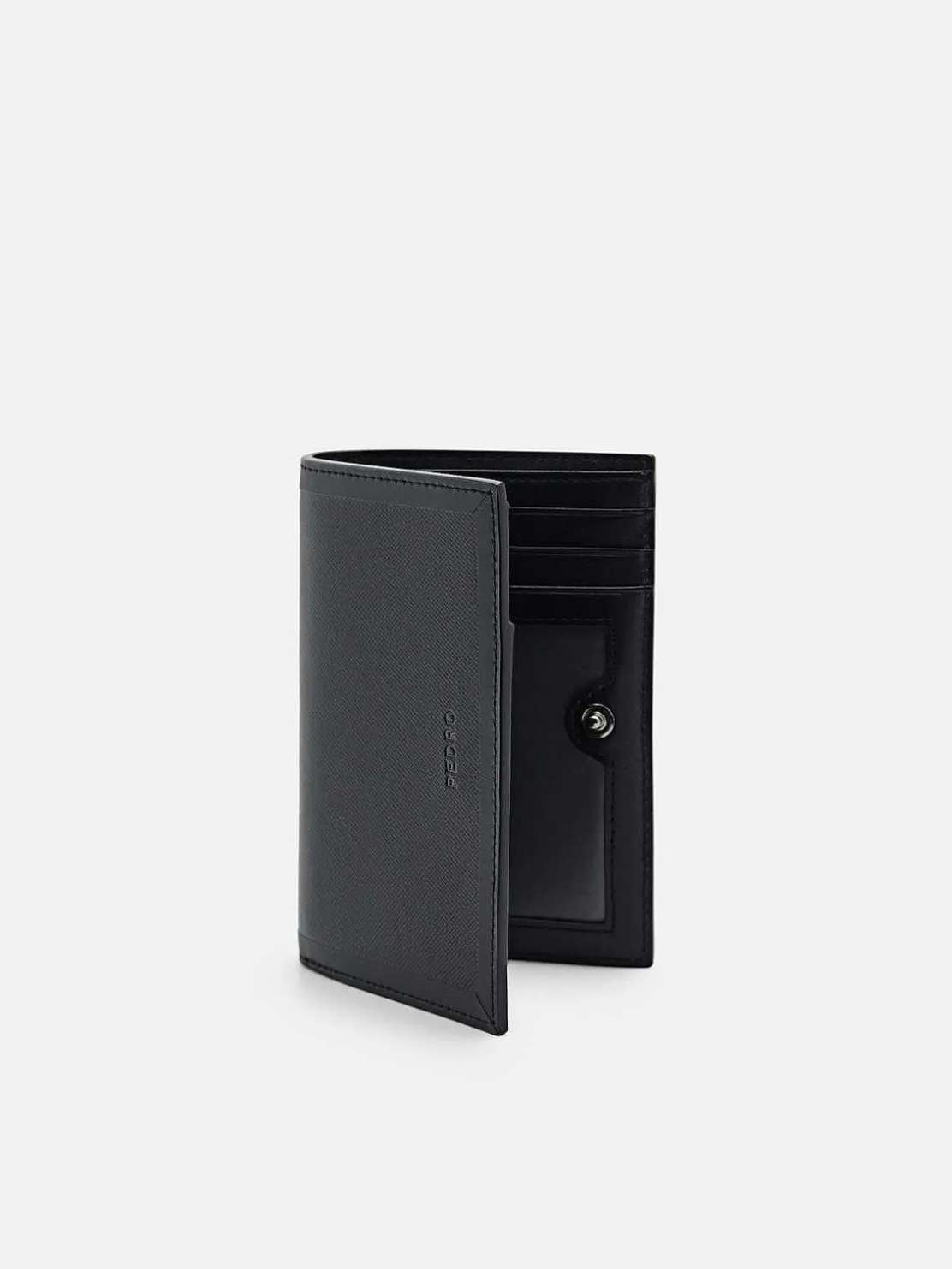 Leather Bi-Fold Card Holder With Lanyard