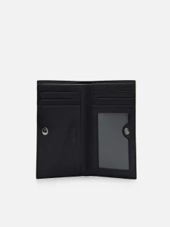 Leather Bi-Fold Card Holder With Lanyard