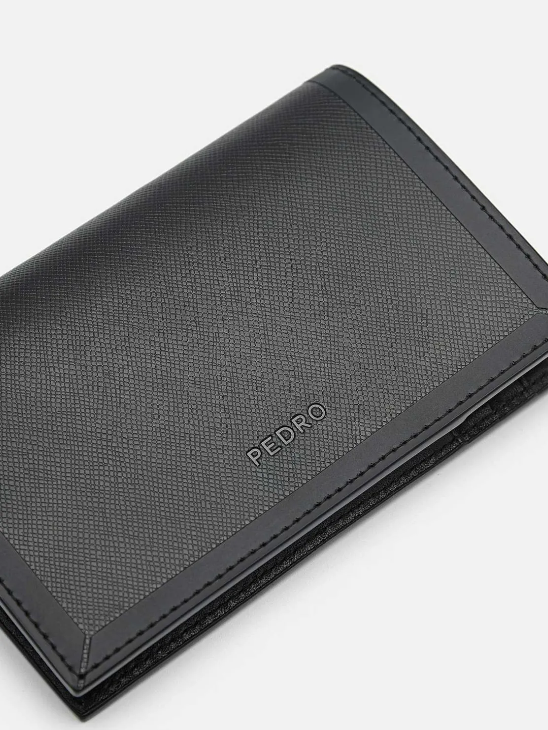 Leather Bi-Fold Card Holder With Lanyard