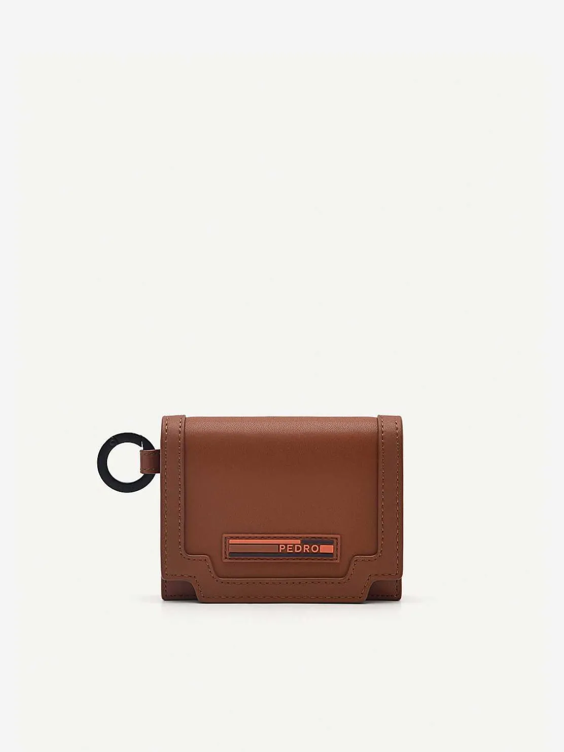Leather Bi-Fold Card Holder With Key Ring
