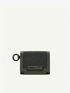 Leather Bi-Fold Card Holder With Key Ring