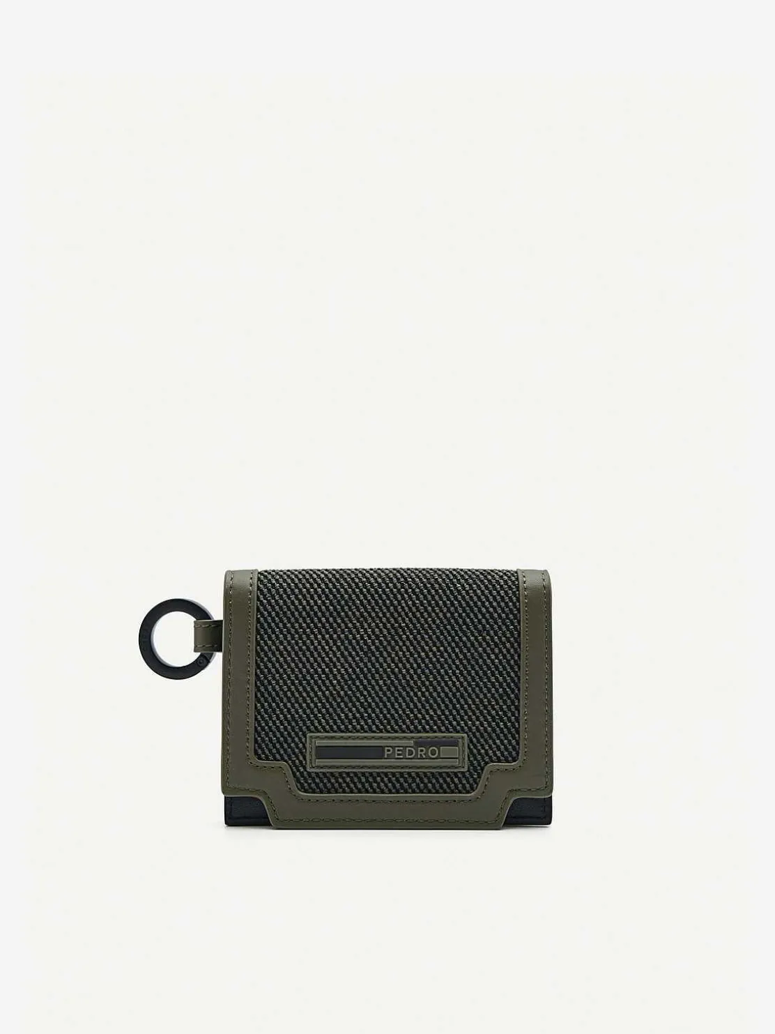 Leather Bi-Fold Card Holder With Key Ring