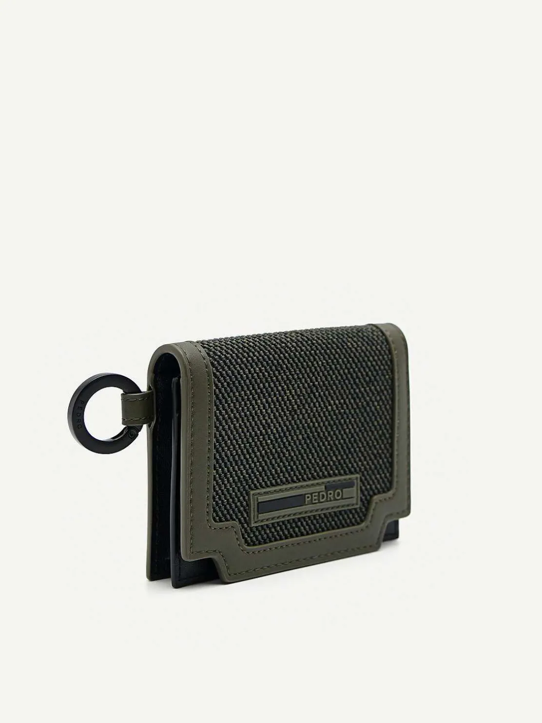 Leather Bi-Fold Card Holder With Key Ring