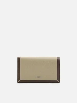 Leather Bi-Fold Card Holder With Lanyard