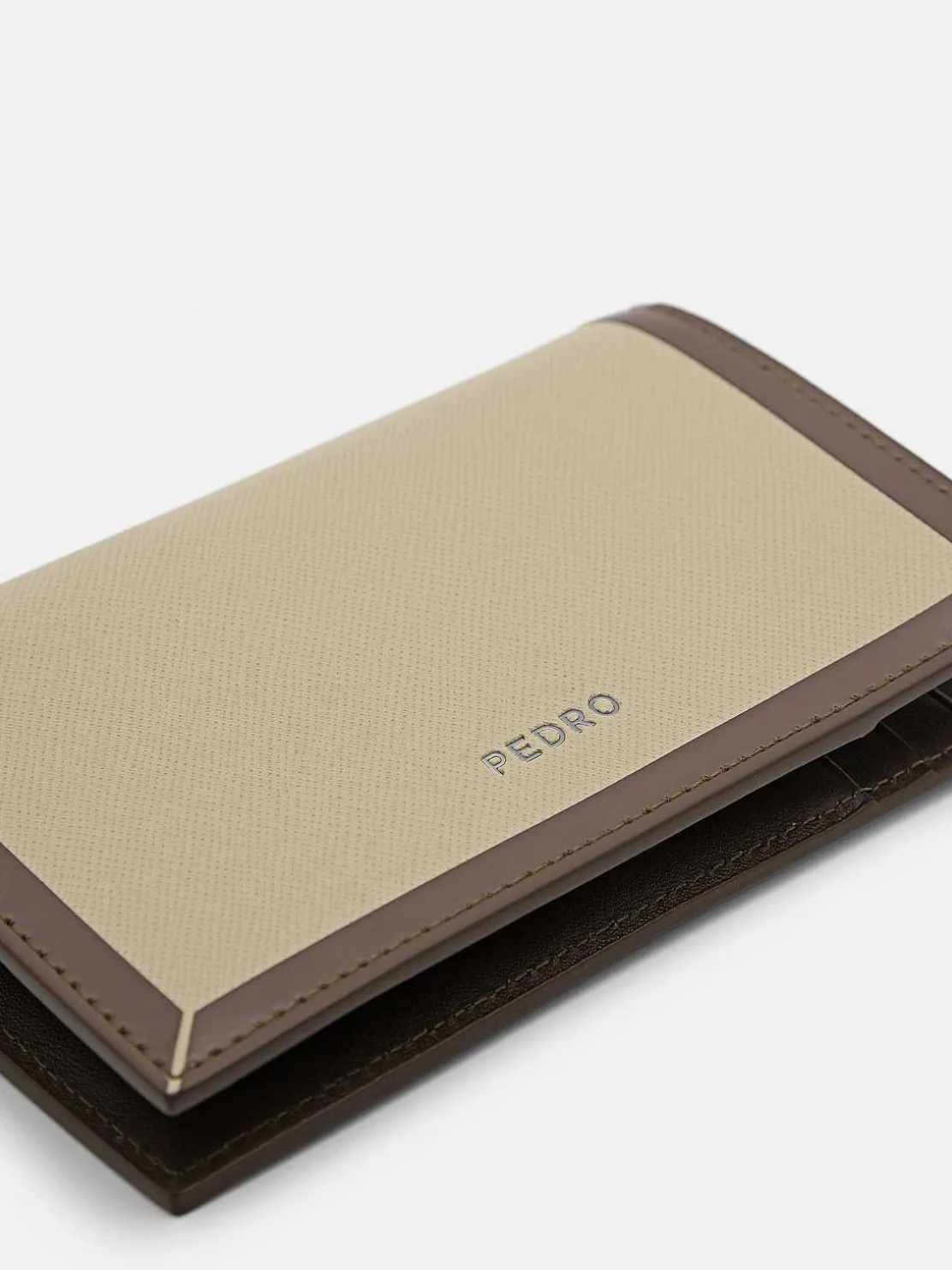 Leather Bi-Fold Card Holder With Lanyard