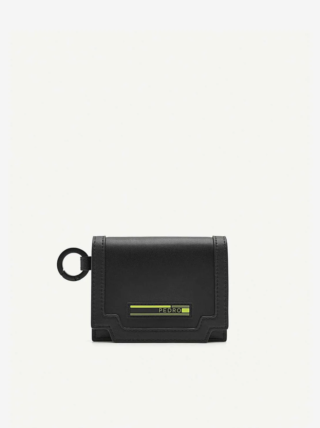 Leather Bi-Fold Card Holder With Key Ring