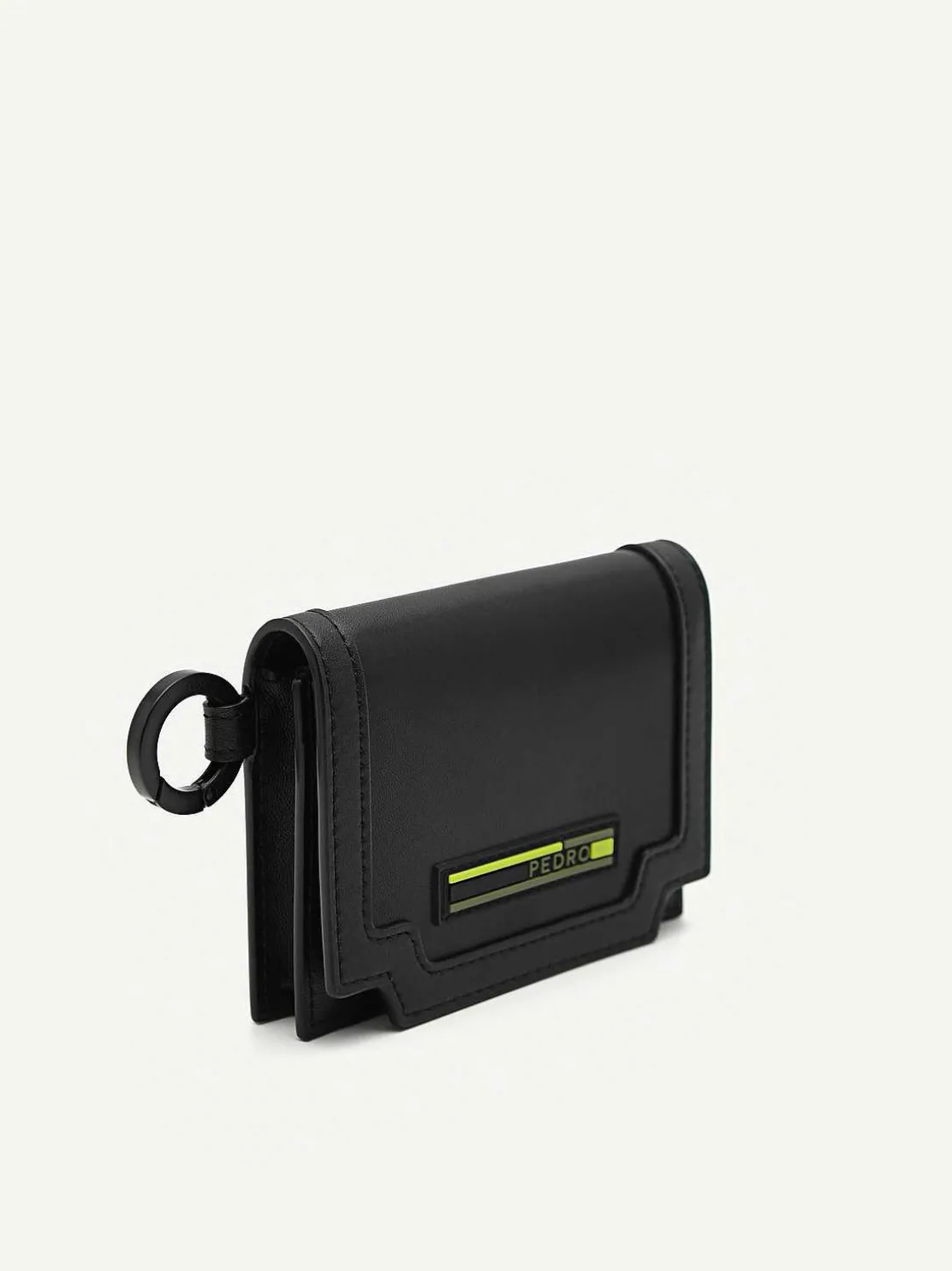 Leather Bi-Fold Card Holder With Key Ring