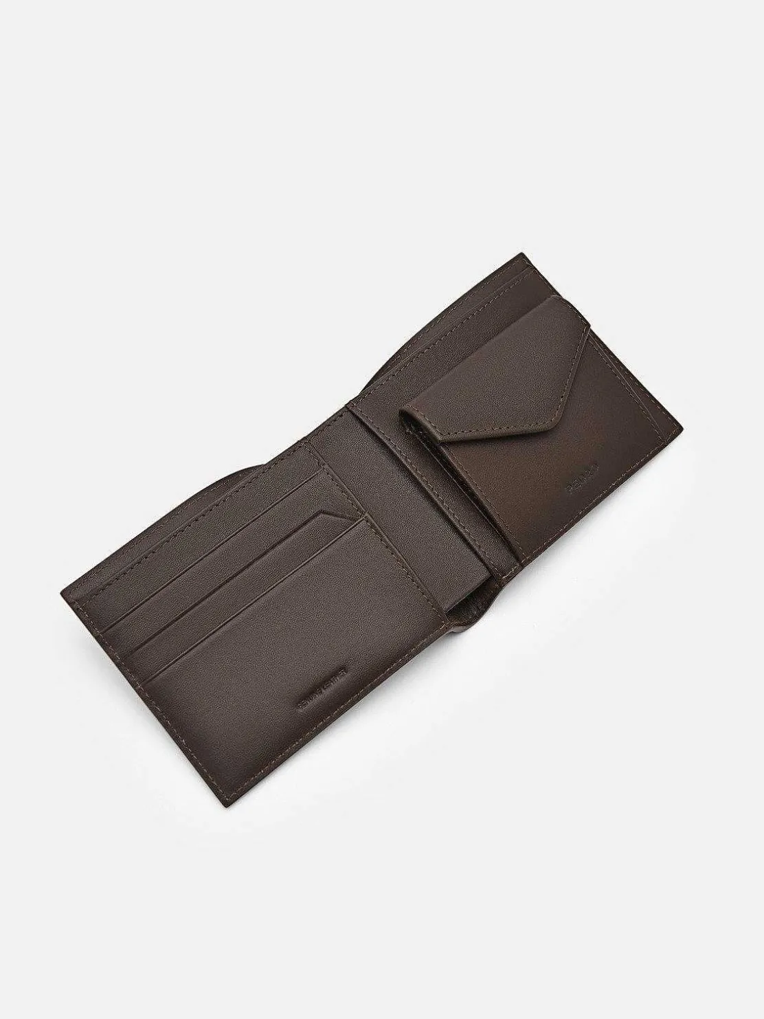 Leather Bi-Fold Coin Wallet