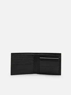 Leather Bi-Fold Coin Wallet