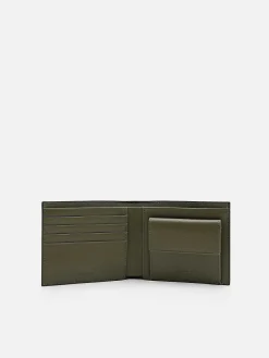 Leather Bi-Fold Coin Wallet