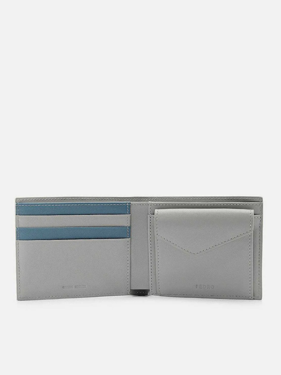 Leather Bi-Fold Coin Wallet