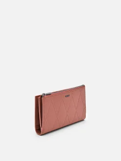 Leather Bi-Fold Long Wallet
