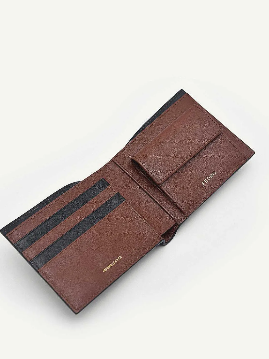 Leather Bi-Fold Wallet With Coin Pouch