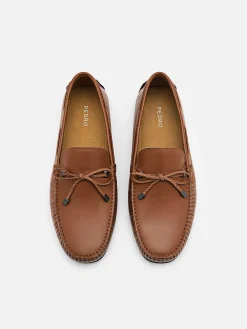 Leather Bow Driving Shoes