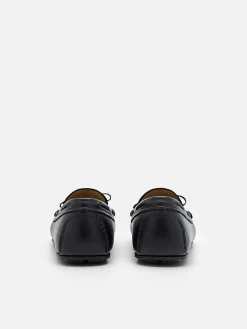 Leather Bow Driving Shoes