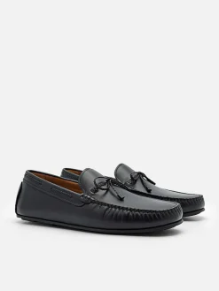 Leather Bow Driving Shoes