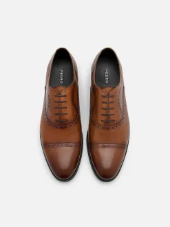 Leather Brogue Oxford Shoes