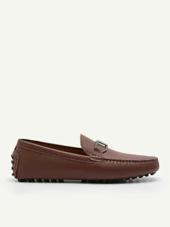 Leather Buckle Driving Shoes