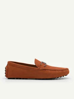 Leather Buckle Driving Shoes