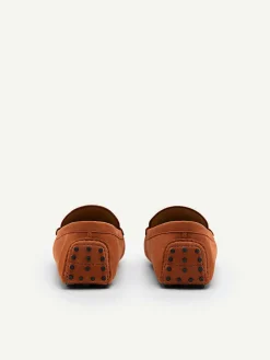 Leather Buckle Driving Shoes