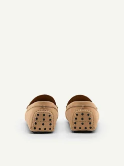Leather Buckle Driving Shoes
