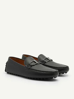 Leather Buckle Driving Shoes
