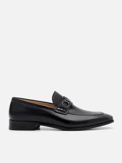Leather Buckle Loafers