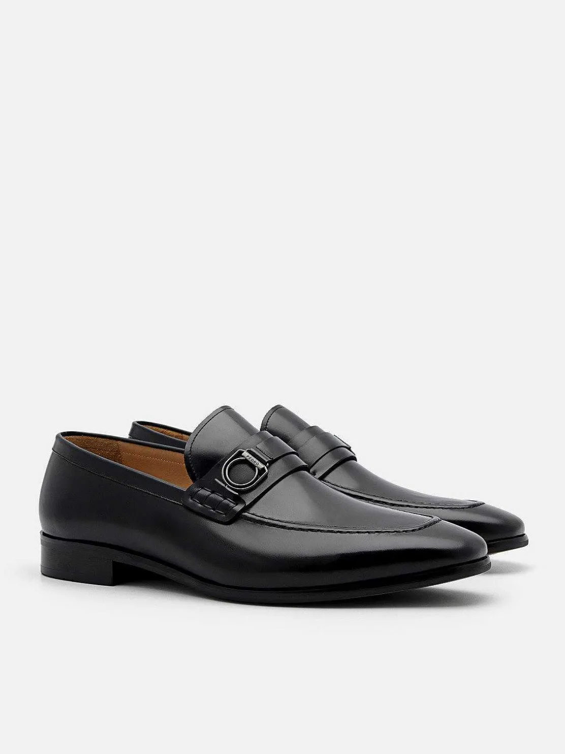 Leather Buckle Loafers