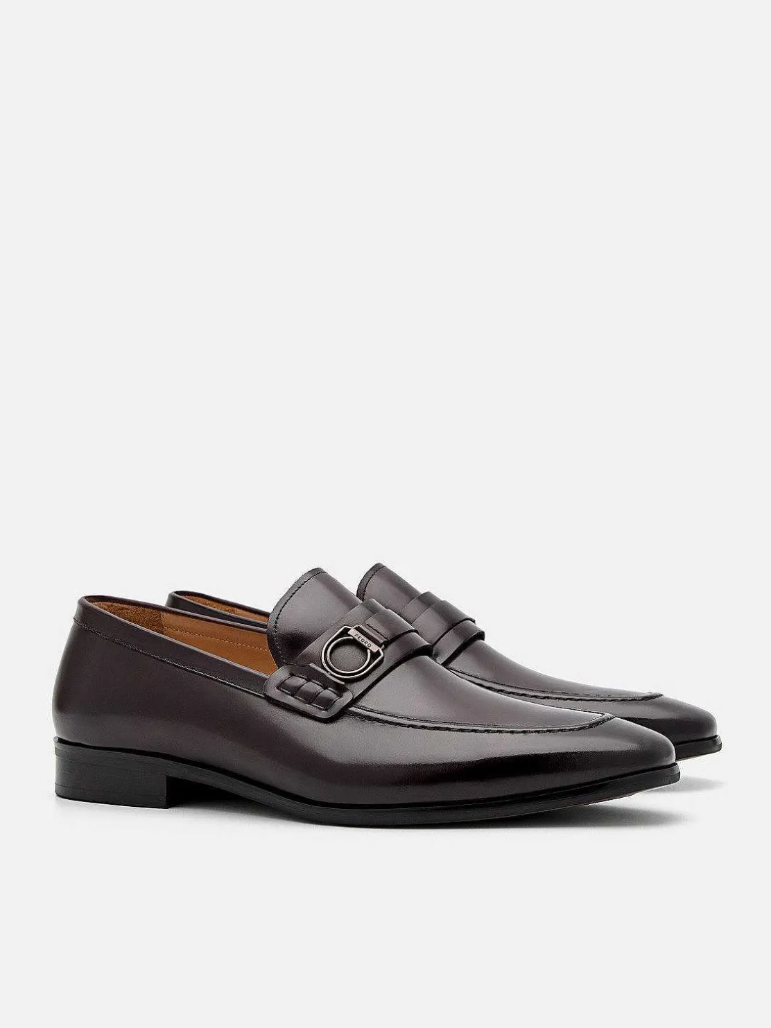 Leather Buckle Loafers