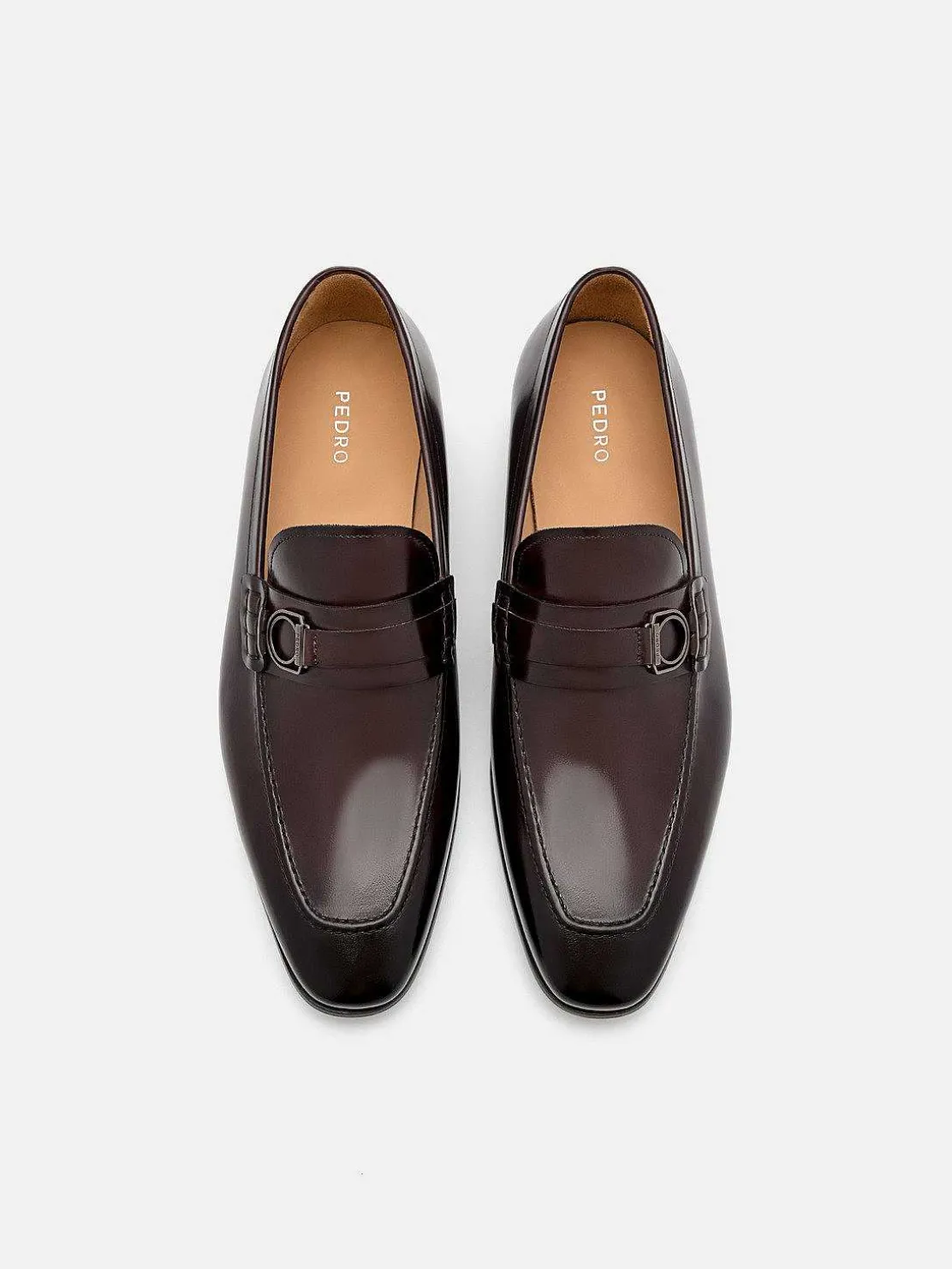 Leather Buckle Loafers