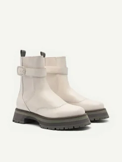 Leather Buckled Chelsea Boots
