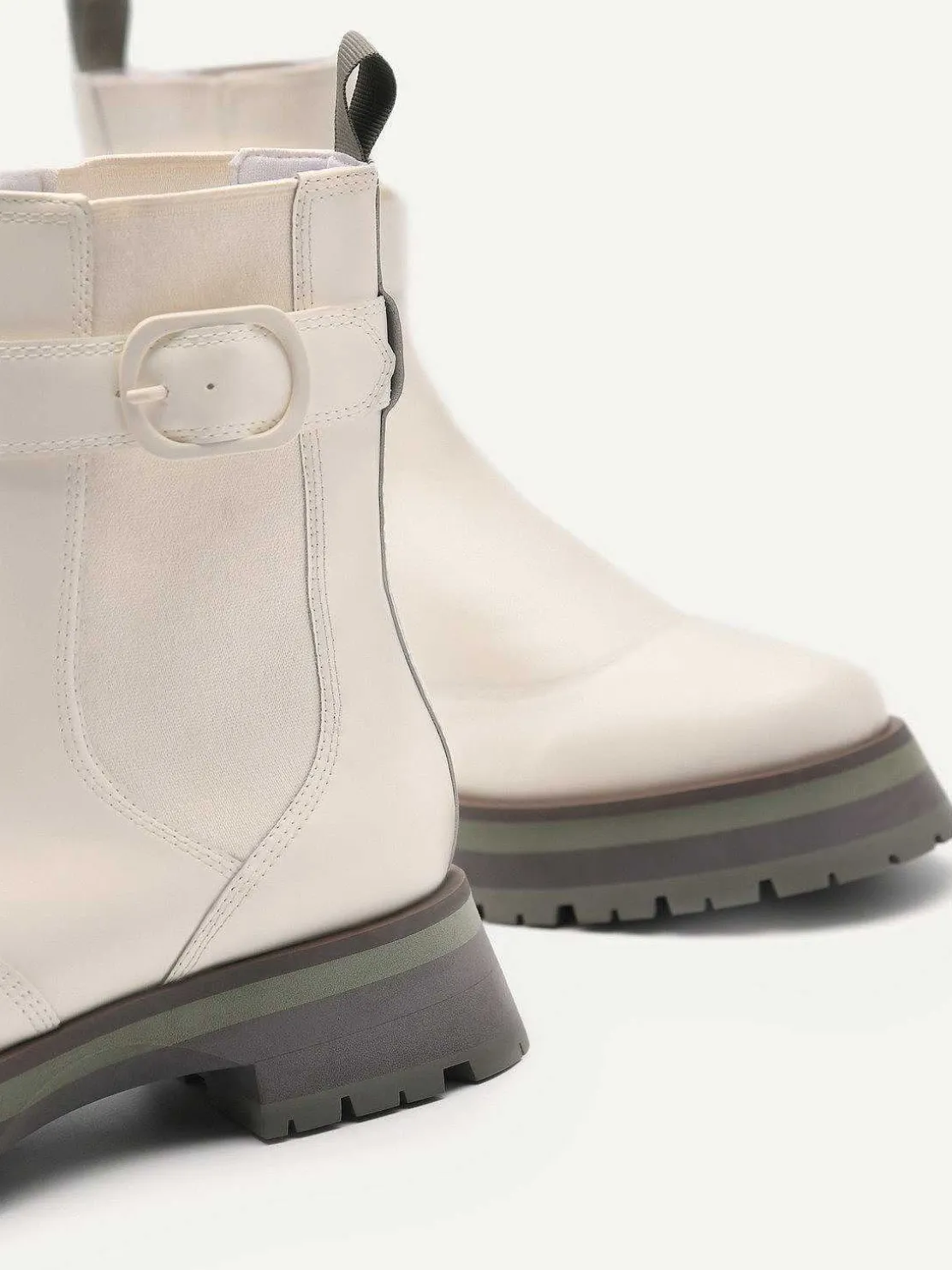Leather Buckled Chelsea Boots
