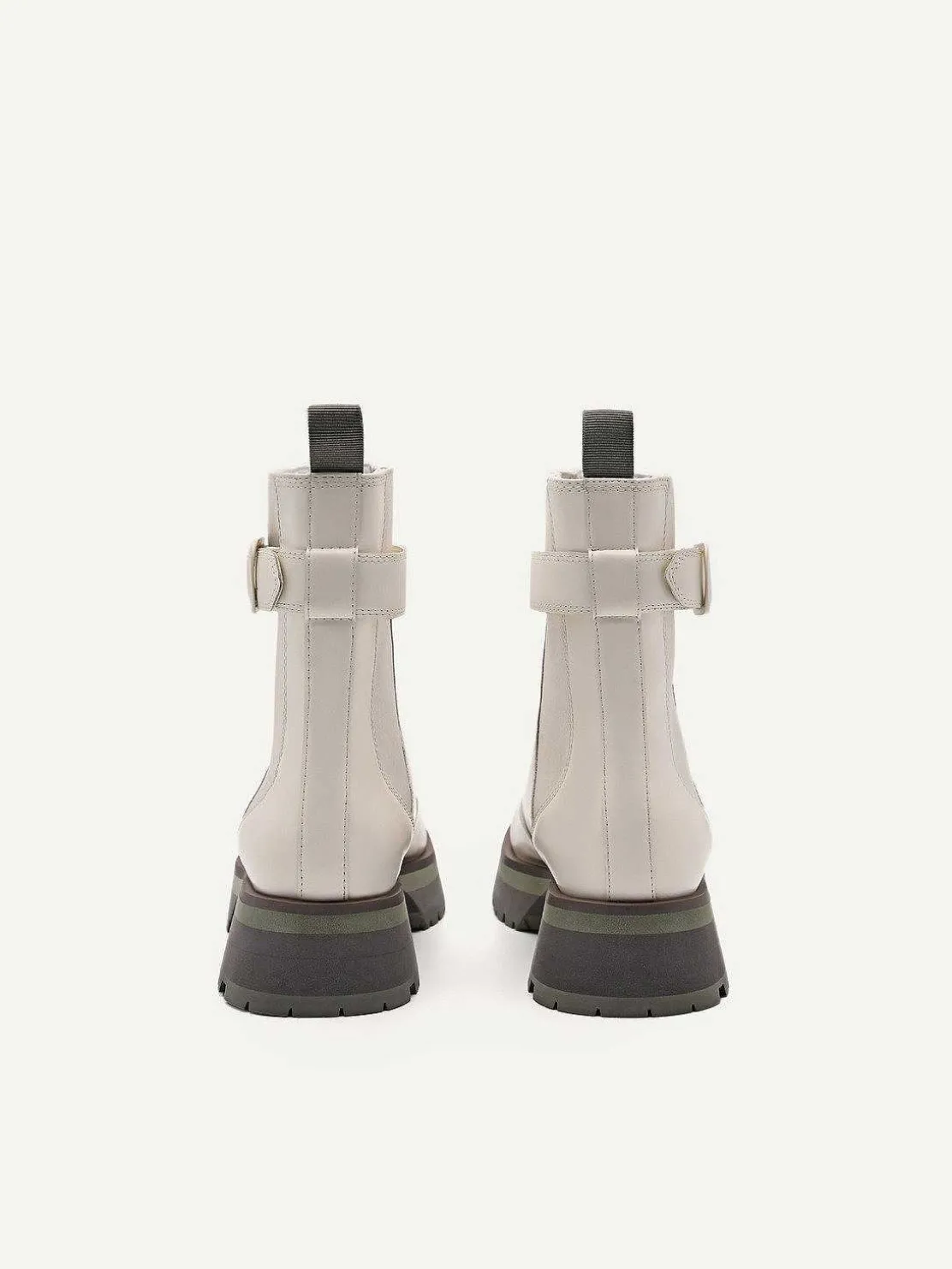 Leather Buckled Chelsea Boots