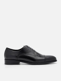 Leather Cap Toe Derby Shoes
