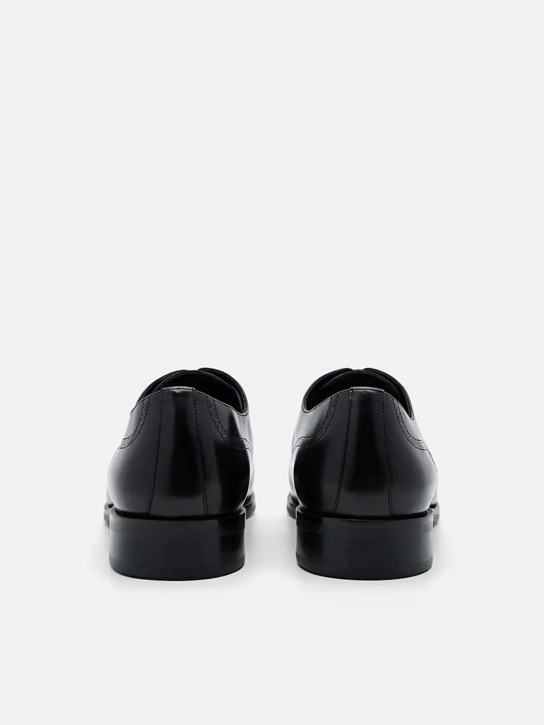 Leather Cap Toe Derby Shoes