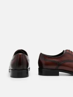 Leather Cap Toe Derby Shoes