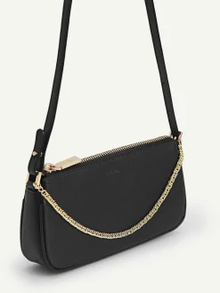 Leather Chain Detailed Shoulder Bag