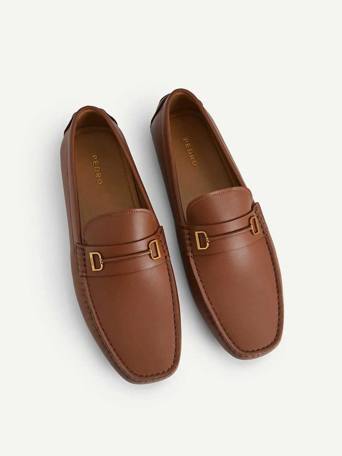 Leather Driving Shoes With Metal Bit