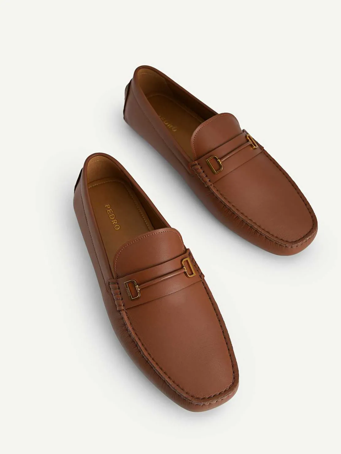 Leather Driving Shoes With Metal Bit