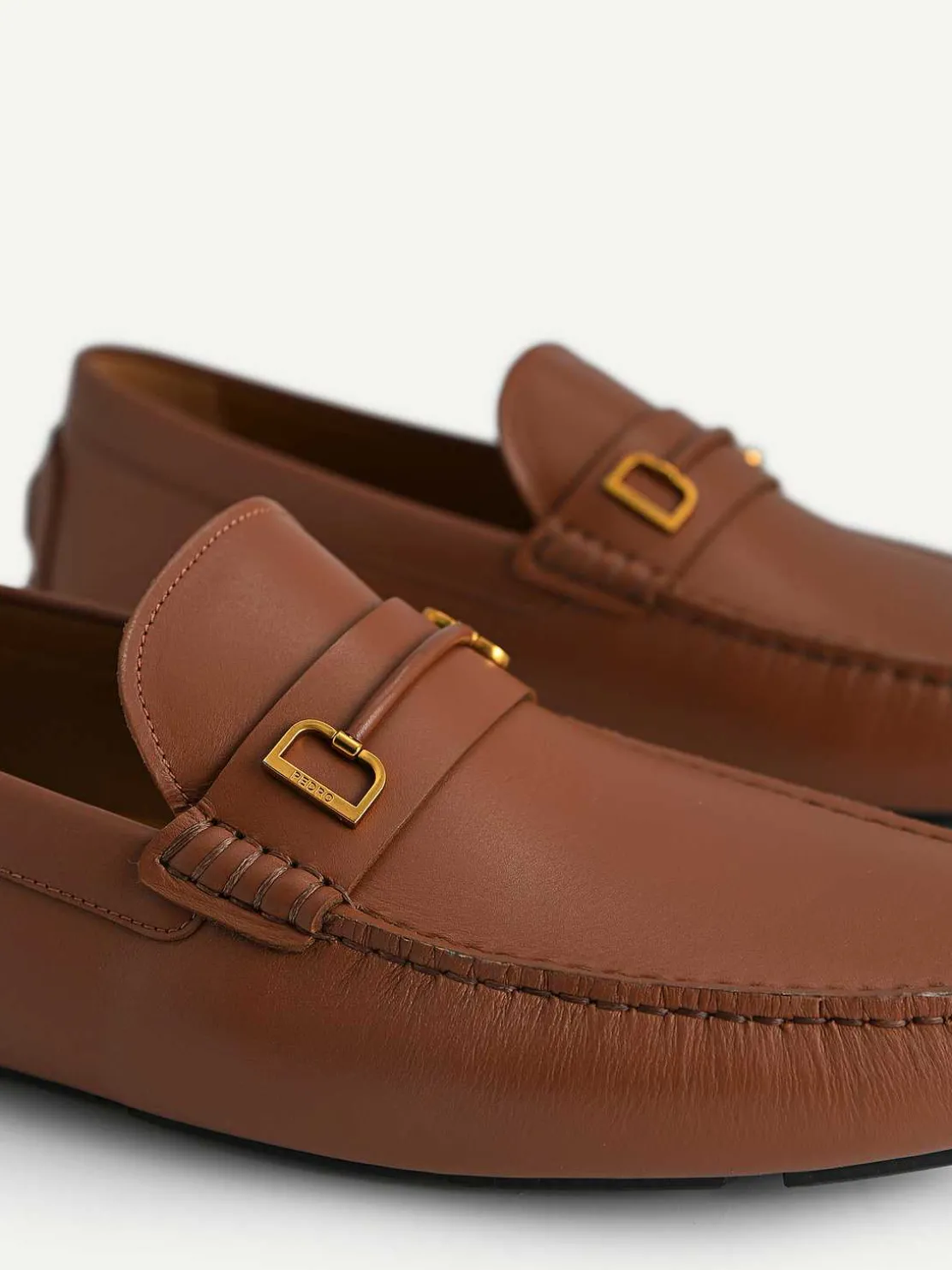 Leather Driving Shoes With Metal Bit