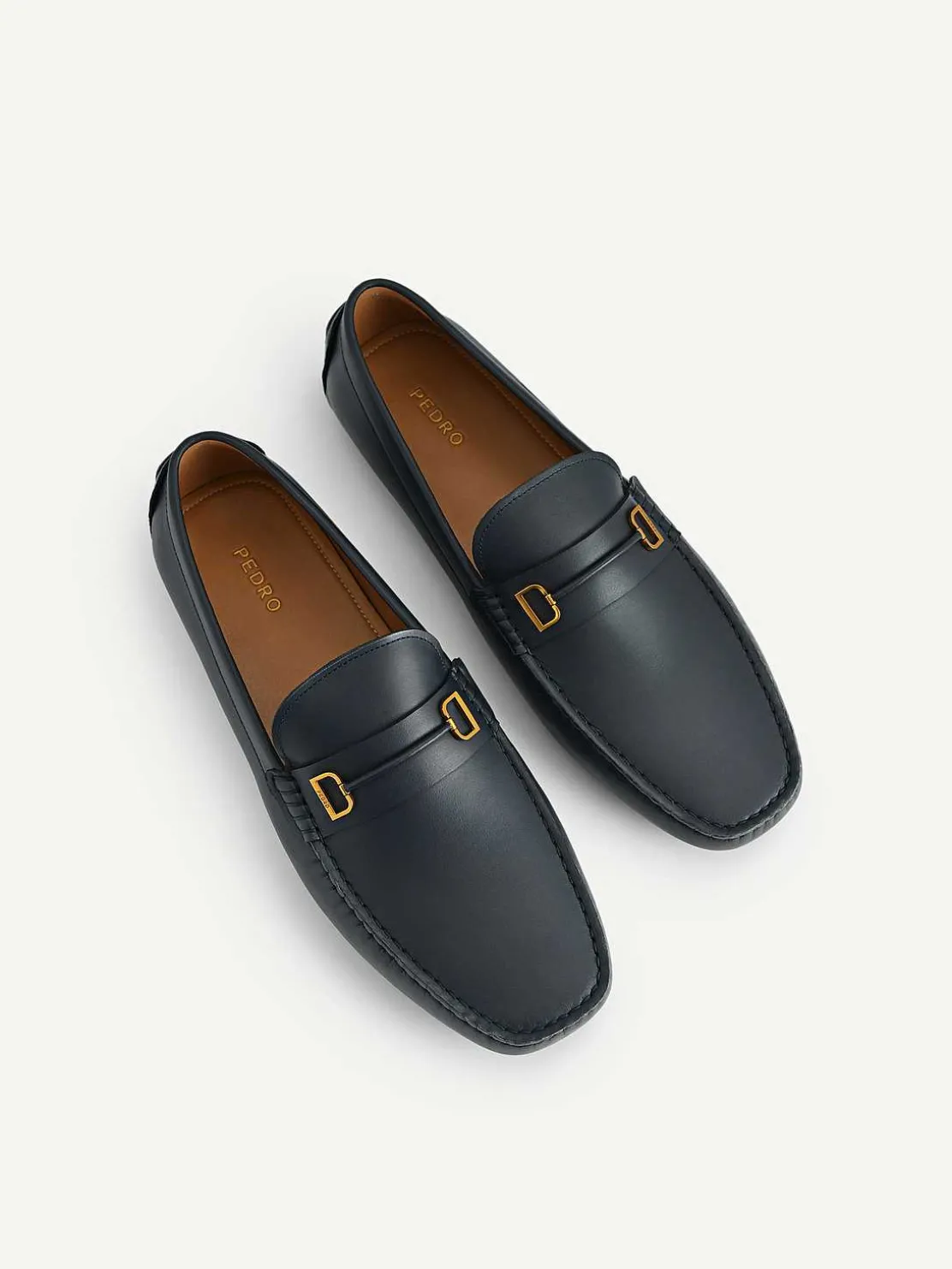 Leather Driving Shoes With Metal Bit