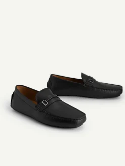 Leather Driving Shoes With Metal Bit