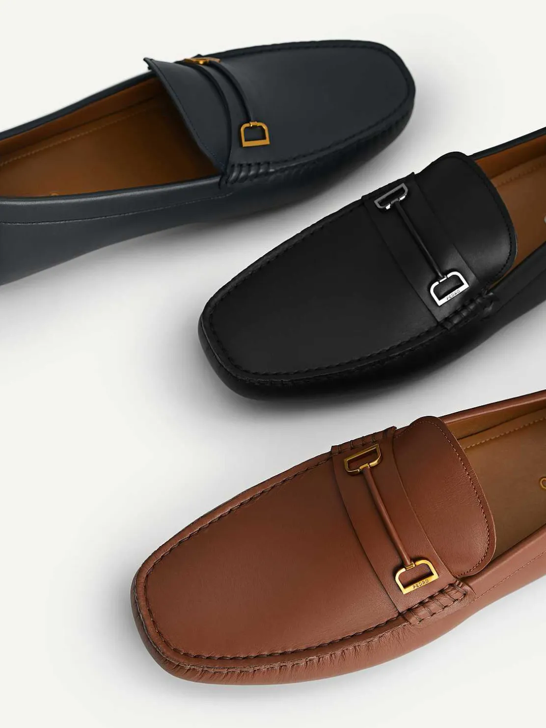 Leather Driving Shoes With Metal Bit