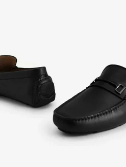 Leather Driving Shoes With Metal Bit