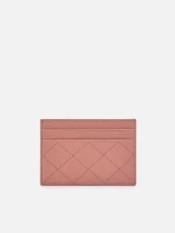 Leather Embroidered Cardholder