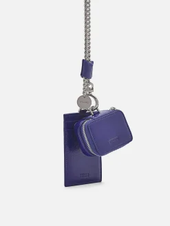 Leather Lanyard With Card Holder