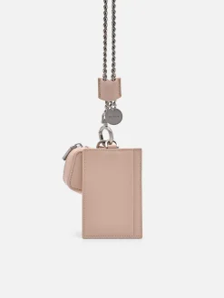Leather Lanyard With Card Holder